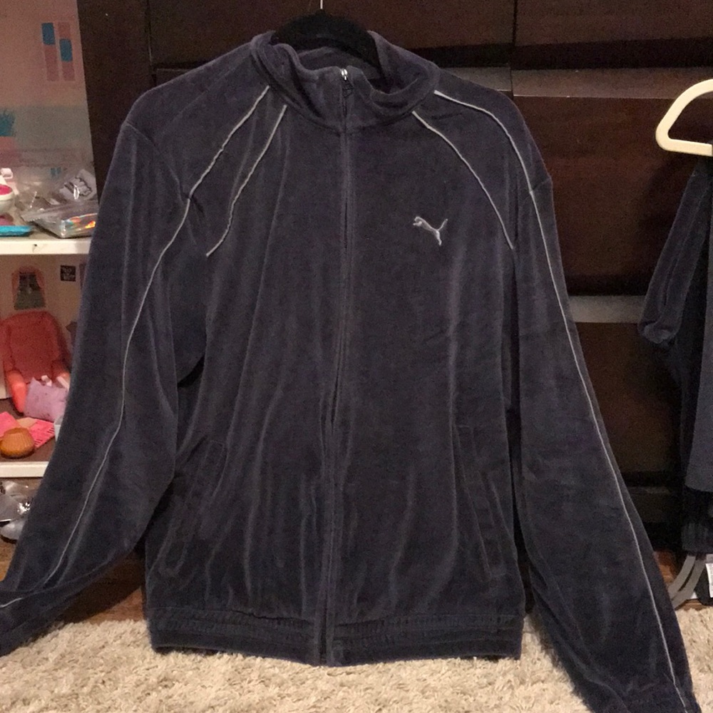 Men’s puma velour sweatsuit jacket and pants